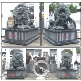 大型鑄銅爬獅看門匯豐獅子雕塑